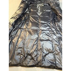 My Anorak Long Black Puffer Vest Sleeveless Down/Feather Jacket Size S Gorpcore